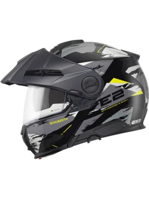 Kask szczękowy Schuberth E2 Trail czarno-szaro-żółty matowy + Gratisy