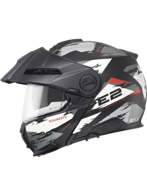 Kask szczękowy Schuberth E2 Trail czarno-szaro-biały matowy + Gratisy