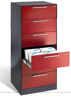 Szafa kartotekowa 6-szufladowa 2-rzędowa A 5 metalowa C+P 146224-622