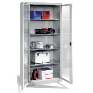 Szafa uniwersalna metalowa z przeźroczystymi drzwiami - CP 8921-055