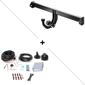 Attelage Fiat Panda 4x4 y compris Trekking (10/12-) Col de cygne + faisceau universel 7 broches + boitier électronique