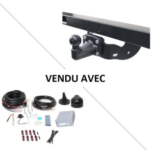 Attelage Volkswagen Transporter T6 Plateau (07/15-10/19) Standard + faisceau universel 7 broches + boitier électronique