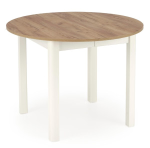 Stół rozkładany Nelloom 102-142x102 dąb craft/ biały SELSEY