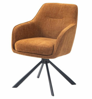 Fotel obrotowy Trieston na czarnej podstawie rudy SELSEY