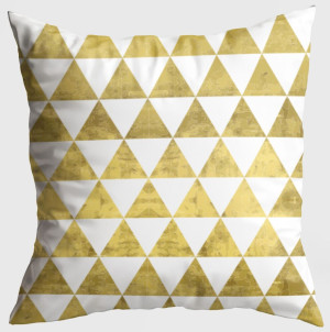 Poduszka Burgst 43x43 cm żółto-biała SELSEY