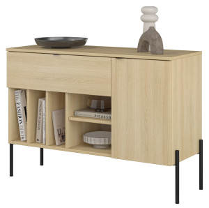 Komoda jednodrzwiowa Ore z szufladą 105 cm dąb lindberg SELSEY
