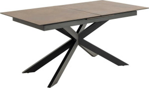 Stół do jadalni Shimess ceramiczny blat rozkładany o wzorze brązowej rdzy 168-210 cm SELSEY