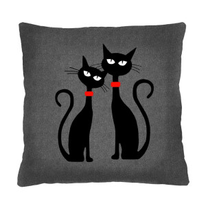 Poduszka dekoracyjna Diecca 40x40 cm z motywem kotów SELSEY