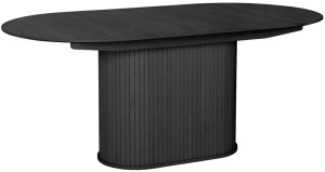 Stół rozkładany Gativel 180-230x95 cm lamele dąb czarny SELSEY