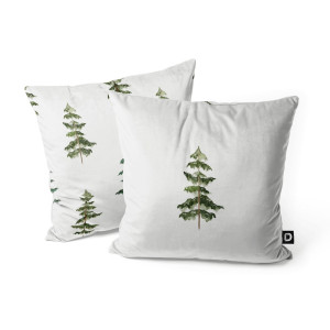 Poszewka Winter 40x40 cm akwarelowe choinki SELSEY