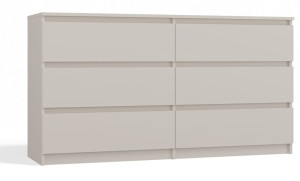 Komoda Malwa z sześcioma szufladami 138 cm kaszmir SELSEY