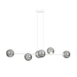 Lampa wisząca Sulmona biała z grafitowymi kloszami x6 SELSEY