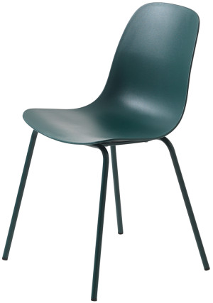 Krzesło Whitby na metalowej podstawie ciemny turkus SELSEY