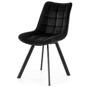 Krzesło tapicerowane Derisa czarne SELSEY