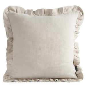 Poszewka na poduszkę Muslin 45x45 cm beżowy SELSEY