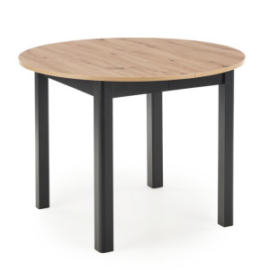 Stół rozkładany Ringo 102-142x102 dąb artisan/ czarny SELSEY