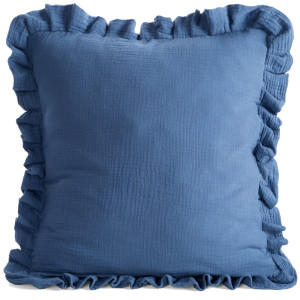Poszewka na poduszkę Muslin 45x45 cm granatowa SELSEY