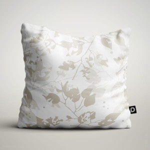 Poduszka dekoracyjna Nature 40x40 cm beżowe liście by J. Skowron SELSEY