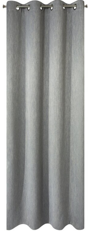 Zasłona Rossie z tkaniny melanżowej 135x250 cm szara SELSEY