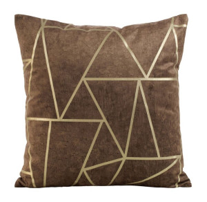 Poszewka na poduszkę Gorial 45x45 cm złoto-brązowa SELSEY