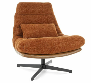 Fotel obrotowy Felicia cynamonowy/ czarny mat SELSEY