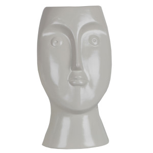 Doniczka porcelanowa Dienged twarz beżowa SELSEY