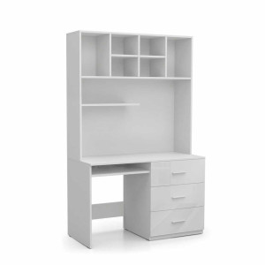 Biurko Melidre 120x60 cm z nadstawką Biały SELSEY