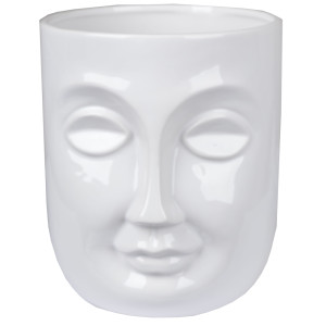 Doniczka ceramiczna Tantury średnica 18 cm biała SELSEY