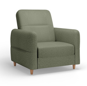 Fotel wypoczynkowy Dakari oliwkowy welur hydrofobowy SELSEY