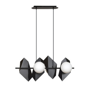 Lampa wisząca Ankona czarna x4 SELSEY