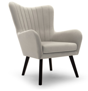 Fotel kubełkowy Lari kremowy velvet SELSEY