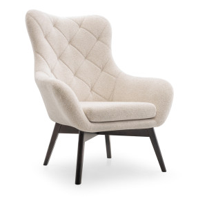 Fotel uszak Fernanzo kremowy hydrofobowy SELSEY