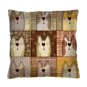 Poduszka dekoracyjna Diecca 40x40 cm z motywem kotków SELSEY