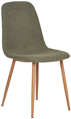 Krzesło tapicerowane Iger w tkaninie boucle zielone SELSEY