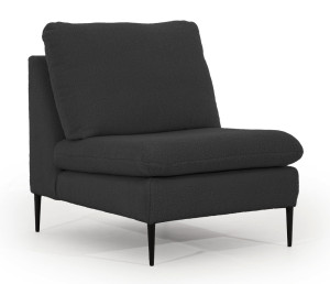 Fotel kubełkowy Mensanello grafitowy w tkaninie boucle SELSEY