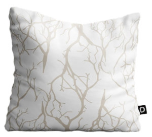 Poduszka dekoracyjna Nature 40x40 cm gałęzie na białym tle by J. Skowron SELSEY
