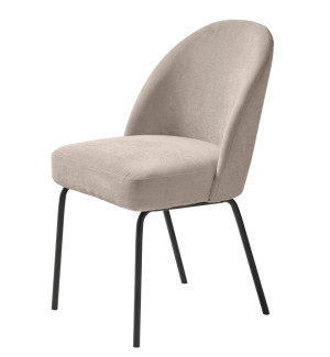 Krzesło tapicerowane Nelicials szary szenil SELSEY