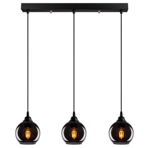 Lampa wisząca Communis x3 dymiony klosz 65 cm SELSEY