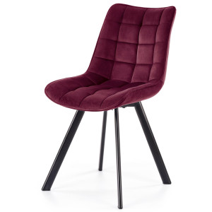 Krzesło tapicerowane Derisa bordowe SELSEY