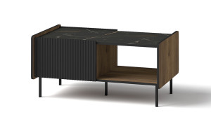 Ława kawowa Prestigo z wnęką 99x58 cm orzech warmia/czarny/san sebastian SELSEY