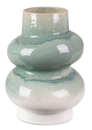 Wazon Liana ceramiczny miętowo-kremowy SELSEY