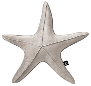 Poduszka dekoracyjna Velvet 53 cm rozgwiazda beż SELSEY