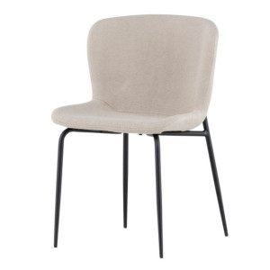 Krzesło tapicerowane Serveys w tkaninie boucle beżowe SELSEY