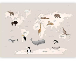 Fototapeta Mapa świata dla dzieci 350x256 cm SELSEY