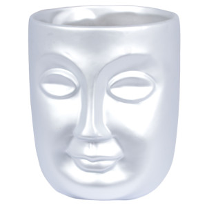 Doniczka ceramiczna Tantury średnica 18 cm srebrna SELSEY