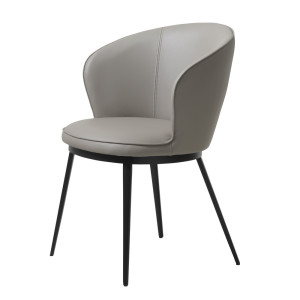 Krzesło tapicerowane Morgons toupe ekoskóra SELSEY