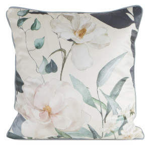 Poszewka na poduszkę Rosita1 45x45 cm kremowa w kwiaty SELSEY