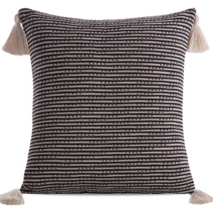 Poszewka na poduszkę Boho 45x45 cm czarna SELSEY