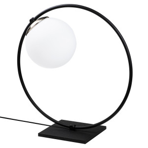 Lampa stołowa Solanum czarno-biała SELSEY