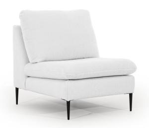 Fotel kubełkowy Mensanello jasnoszary w tkaninie boucle SELSEY